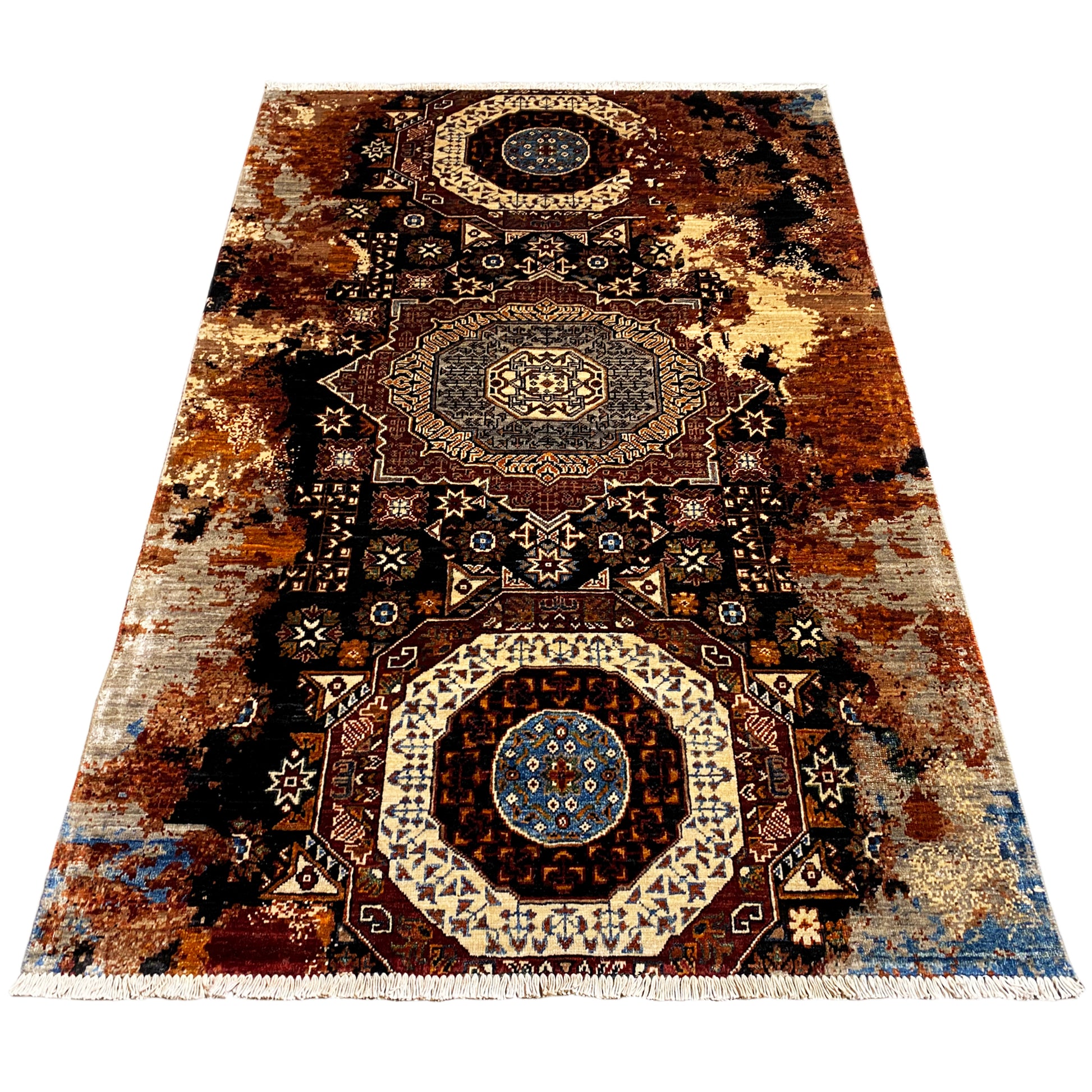 Mamluk Teppich, Erdtöne, 184x124 cm - German Carpet Shop