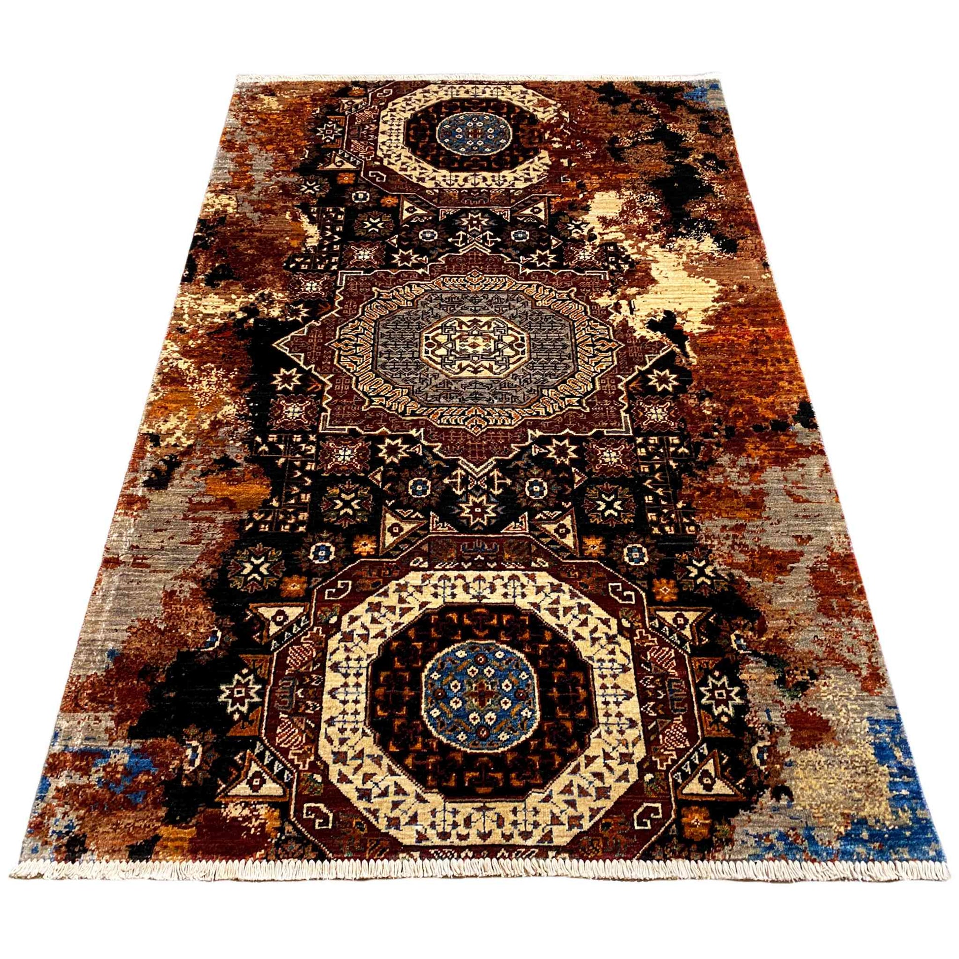 Handgeknüpfter Mamluk Teppich, 182x122 cm - German Carpet Shop