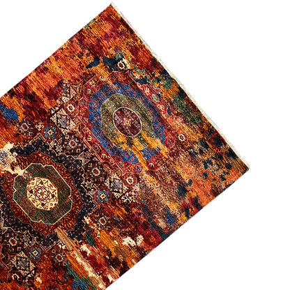 Handgeknüpfter Mamluk Teppich, Satte Farbtöne, 308x200 cm - German Carpet Shop