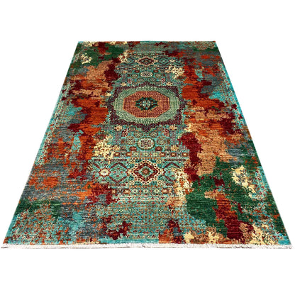 Mamluk Teppich, Türkis/Mehrfarbig, 237x173 cm - German Carpet Shop