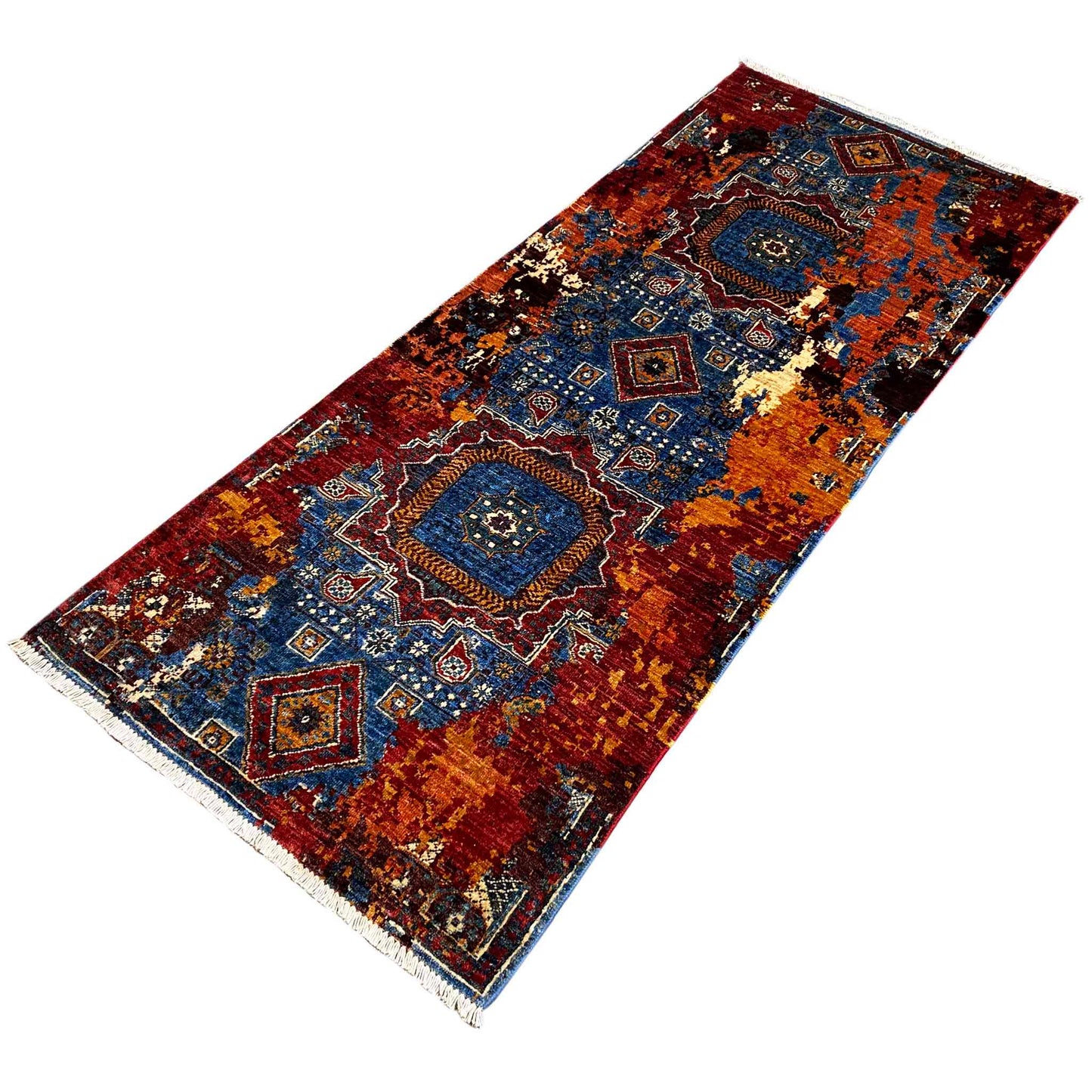 Mamluk Läuferteppich, Lebhafte Töne, 197x82 cm - German Carpet Shop