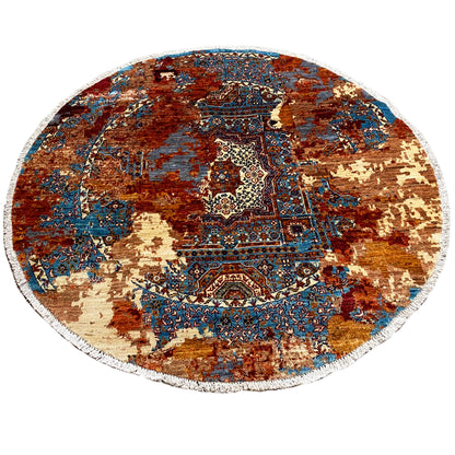 Handgeknüpfter Runder Mamluk Teppich 153x152 cm - German Carpet Shop