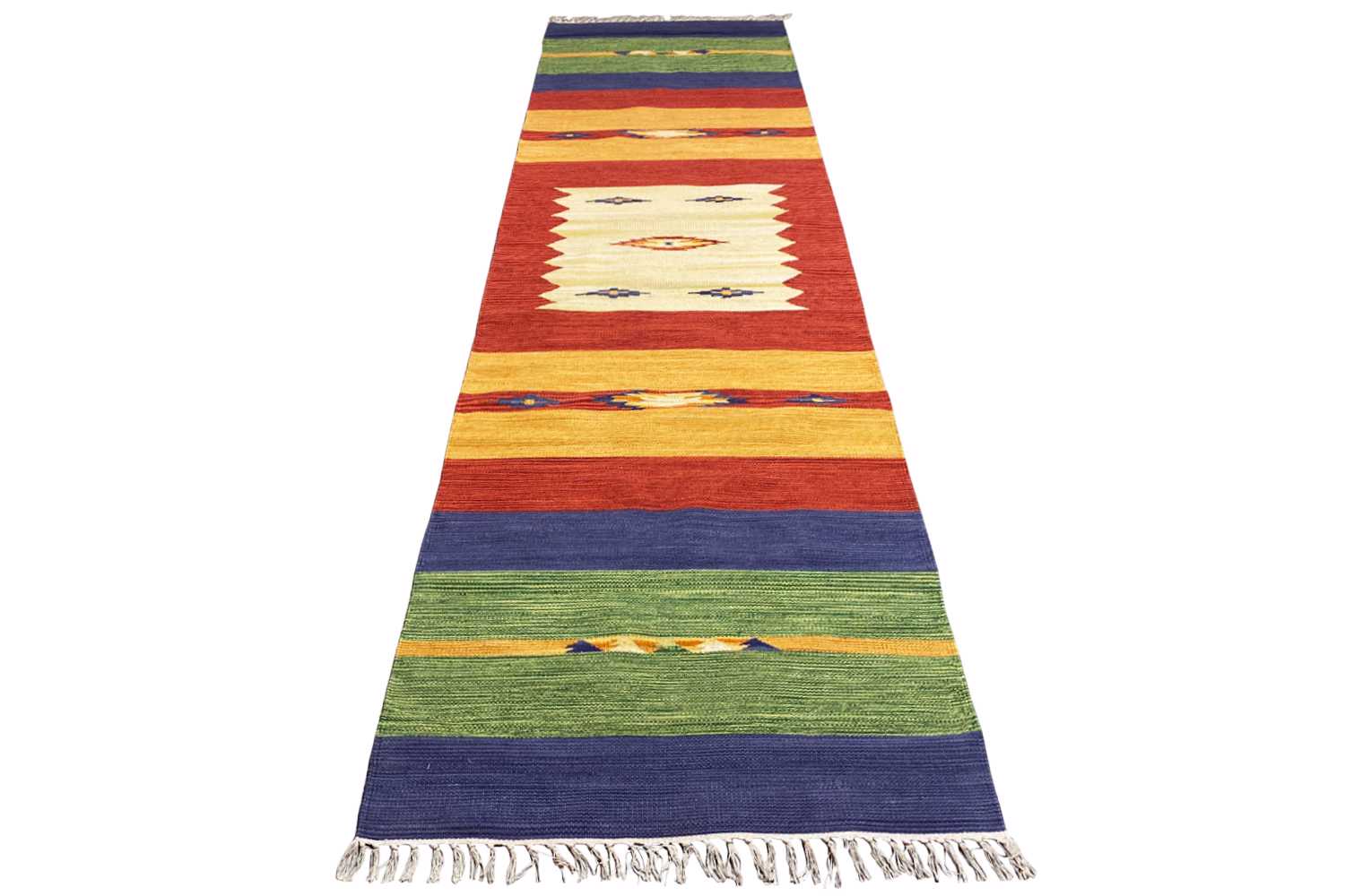 Moderner Kelim Läufer Teppich - Samak (80x300 cm) - German Carpet Shop