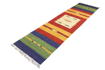 Moderner Kelim Läufer Teppich - Samak (80x300 cm) - German Carpet Shop