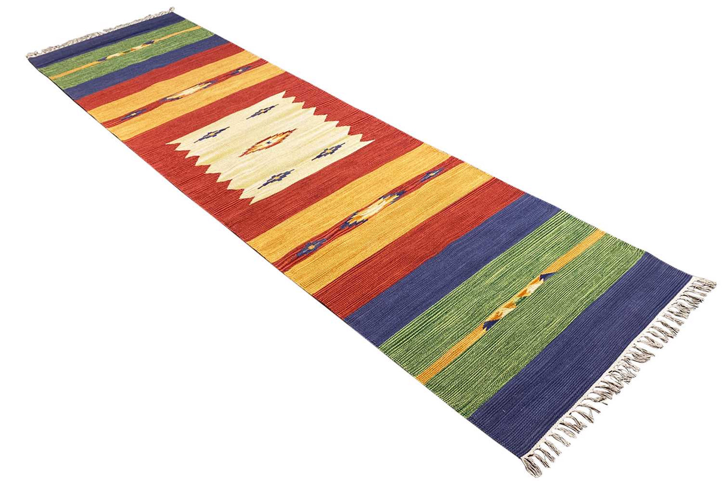 Moderner Kelim Läufer Teppich - Samak (80x300 cm) - German Carpet Shop