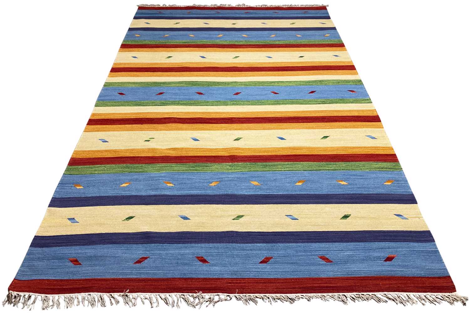 Mehrfarbiger Moderner Kelim Teppich - Samak - German Carpet Shop