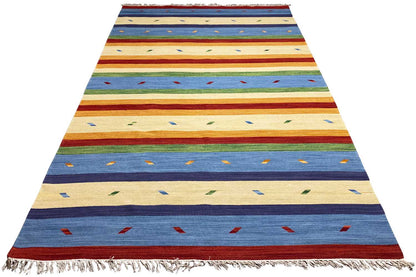 Mehrfarbiger Moderner Kelim Teppich - Samak - German Carpet Shop