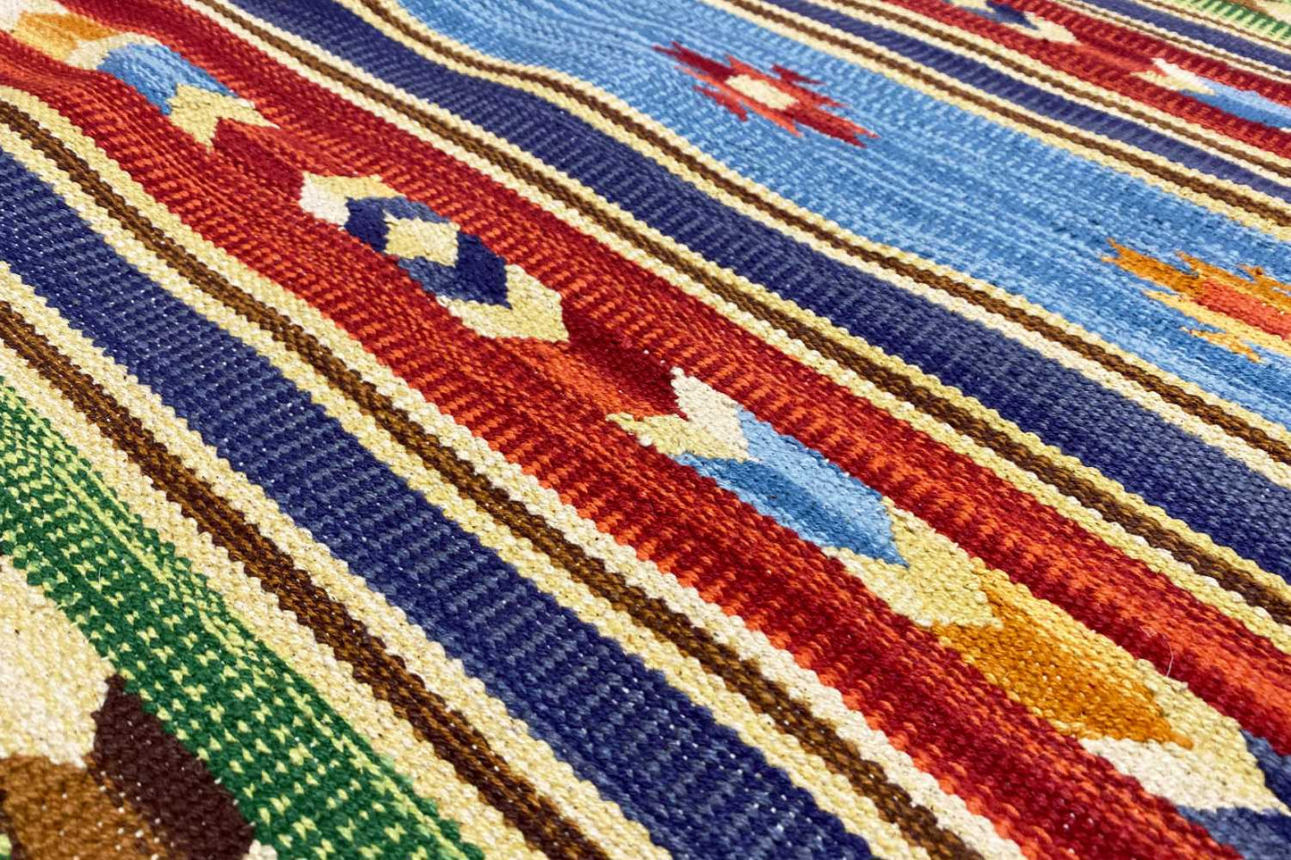 Mehrfarbiger Moderner Kelim Teppich - Samak (60x90 cm) - German Carpet Shop