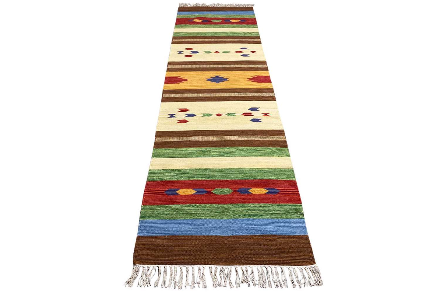 Moderner Kelim Läufer Teppich - Samak (80x300 cm) - German Carpet Shop