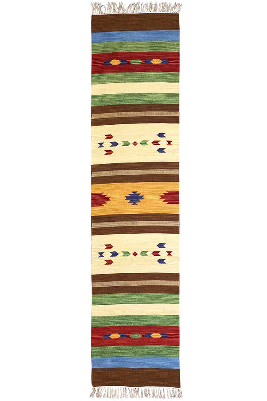 Moderner Kelim Läufer Teppich - Samak (80x300 cm) - German Carpet Shop