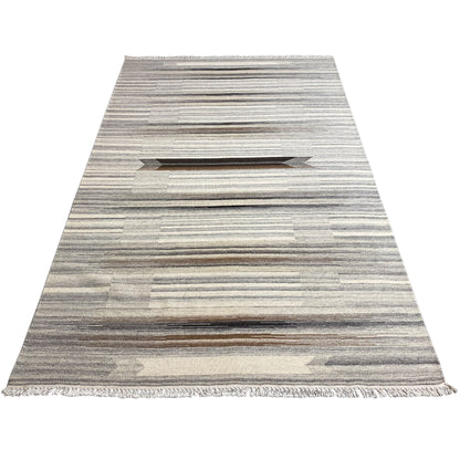 Handgefertigter Kelim Dhurrie Beige – 230x160 cm - German Carpet Shop