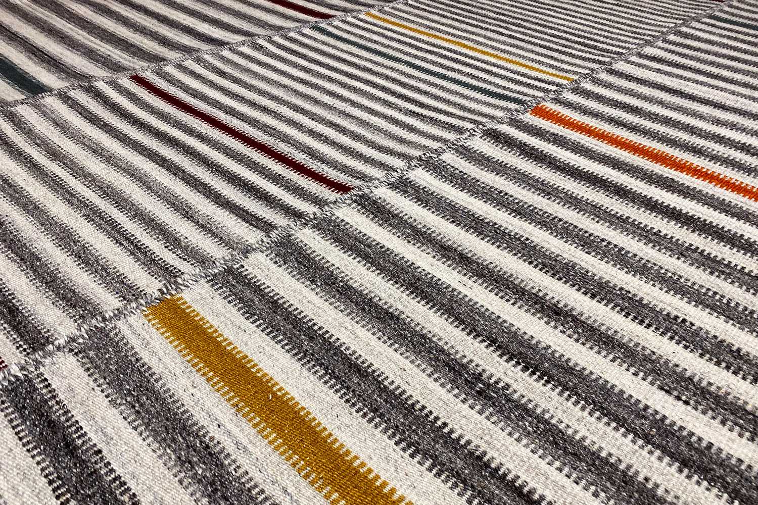 Moderne Kelim - Dhurrie - (245x157 cm) - German Carpet Shop