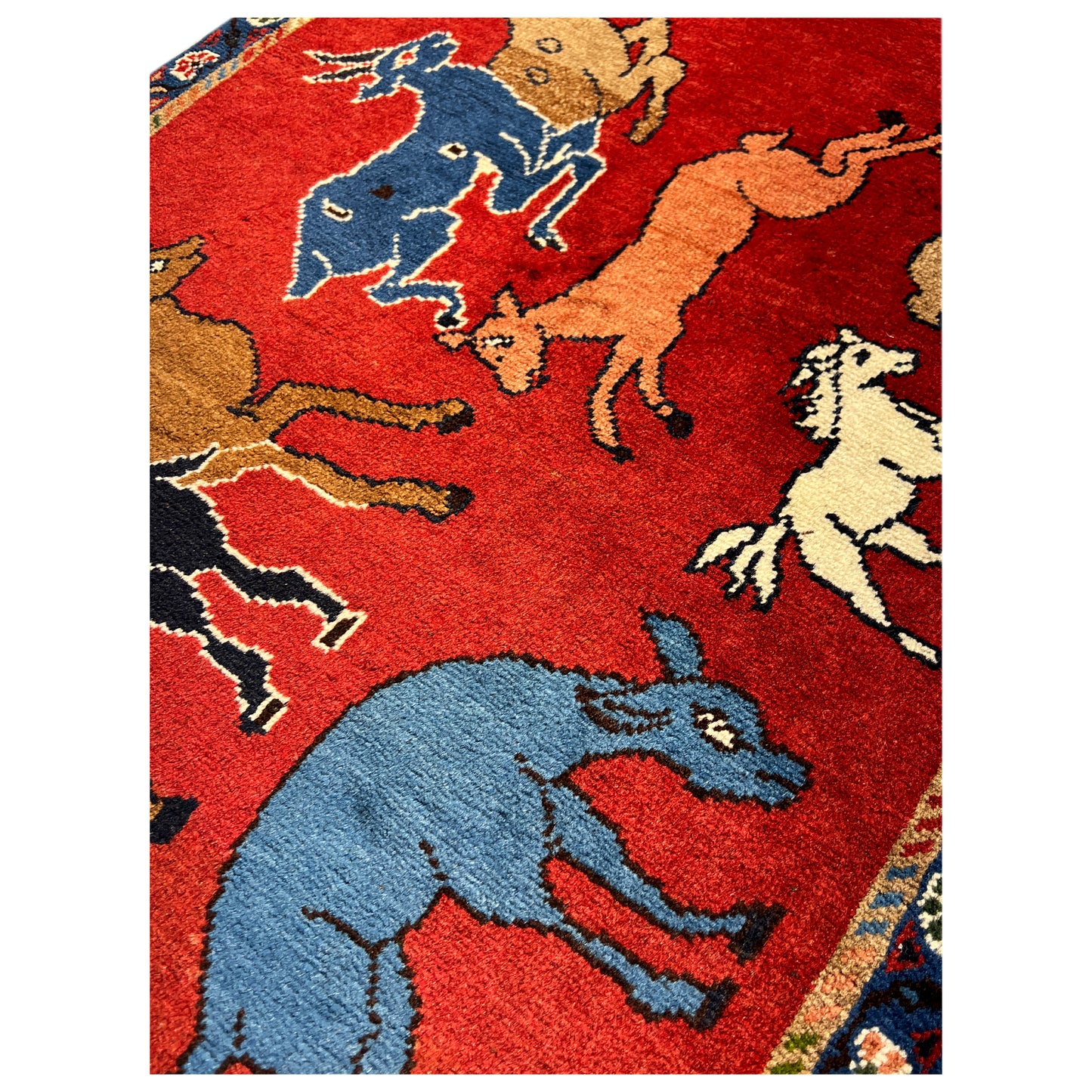  Hamedan Poshti Teppich Wolle 92x60 cm - Premium Hamedan-Poshti Teppiche from German Carpet Shop - Just €0! Shop now at German Carpet Shop