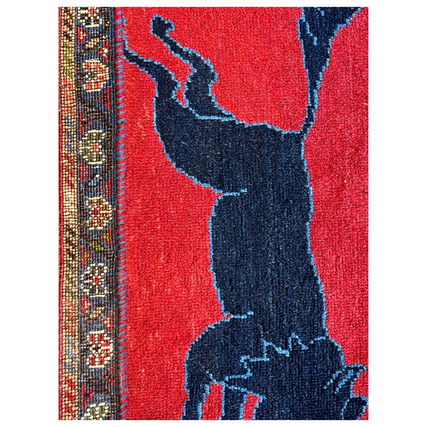  Hamedan Poshti Teppich Wolle 92x60 cm - Premium Hamedan-Poshti Teppiche from German Carpet Shop - Just €0! Shop now at German Carpet Shop