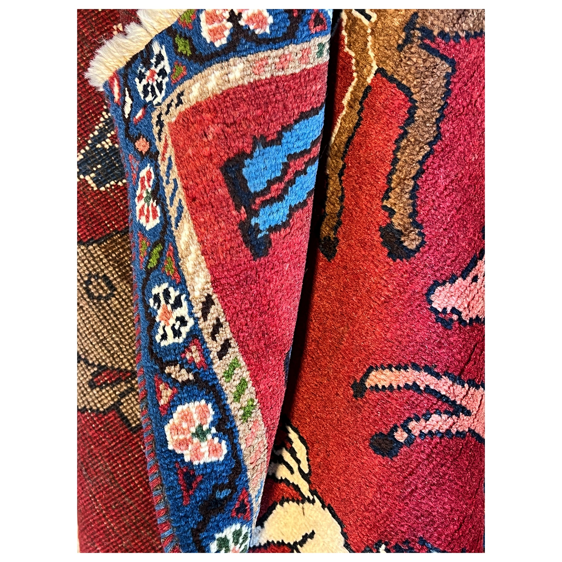  Hamedan Poshti Teppich Wolle 92x60 cm - Premium Hamedan-Poshti Teppiche from German Carpet Shop - Just €0! Shop now at German Carpet Shop