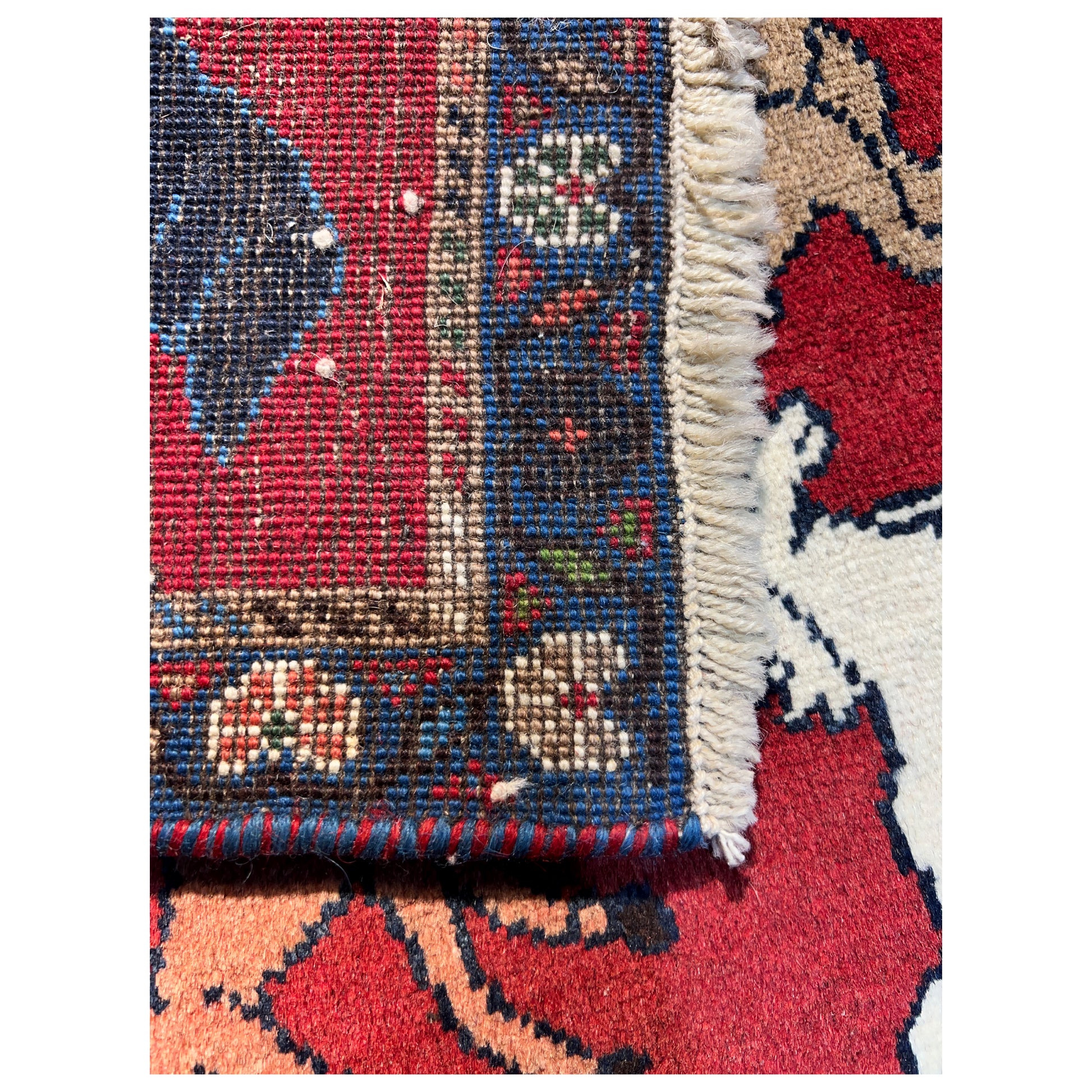  Hamedan Poshti Teppich Wolle 92x60 cm - Premium Hamedan-Poshti Teppiche from German Carpet Shop - Just €0! Shop now at German Carpet Shop