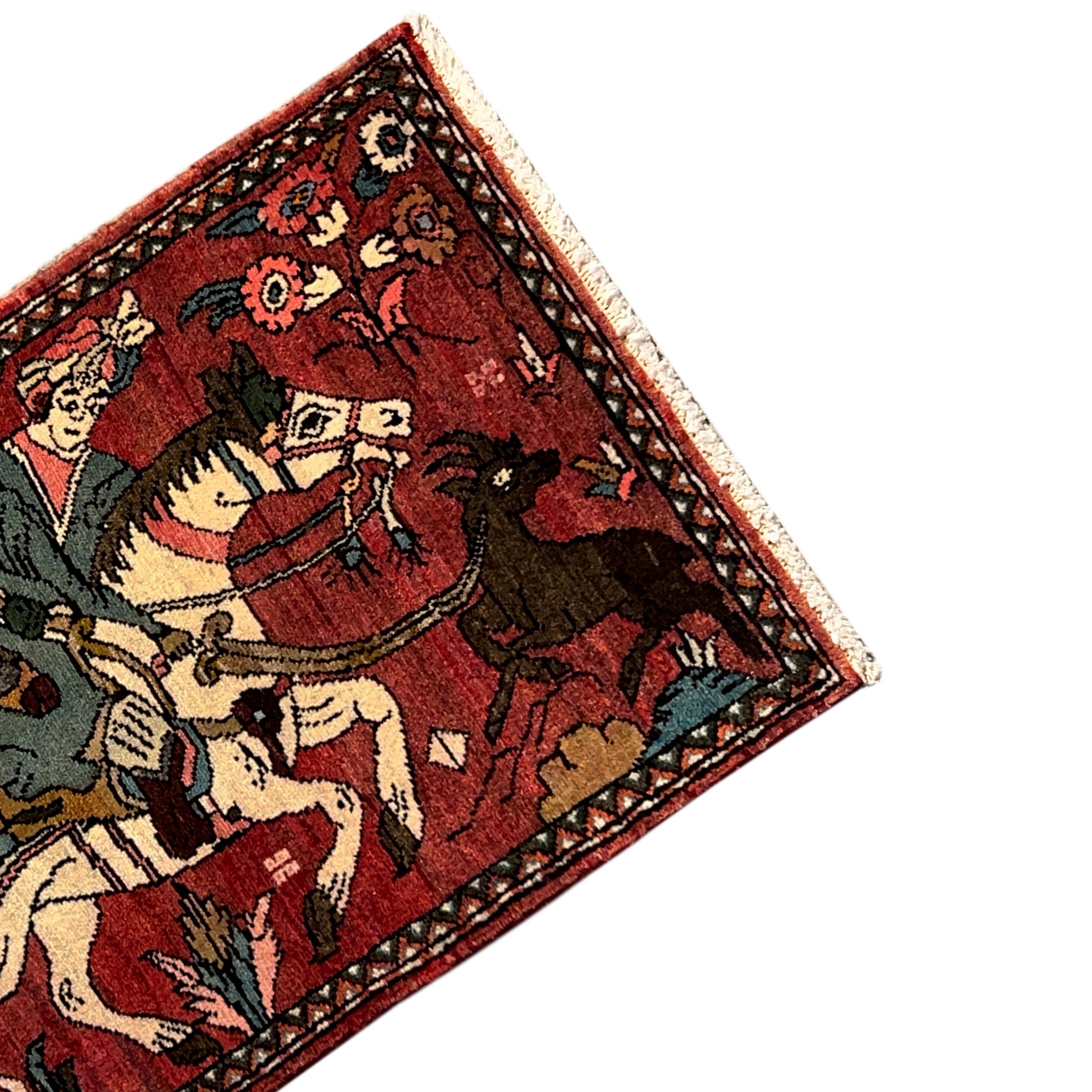  Poshti Teppich Hamedan Rot, 83x61cm - Premium Poshti Teppich from German Carpet Shop - Just €149! Shop now at German Carpet Shop