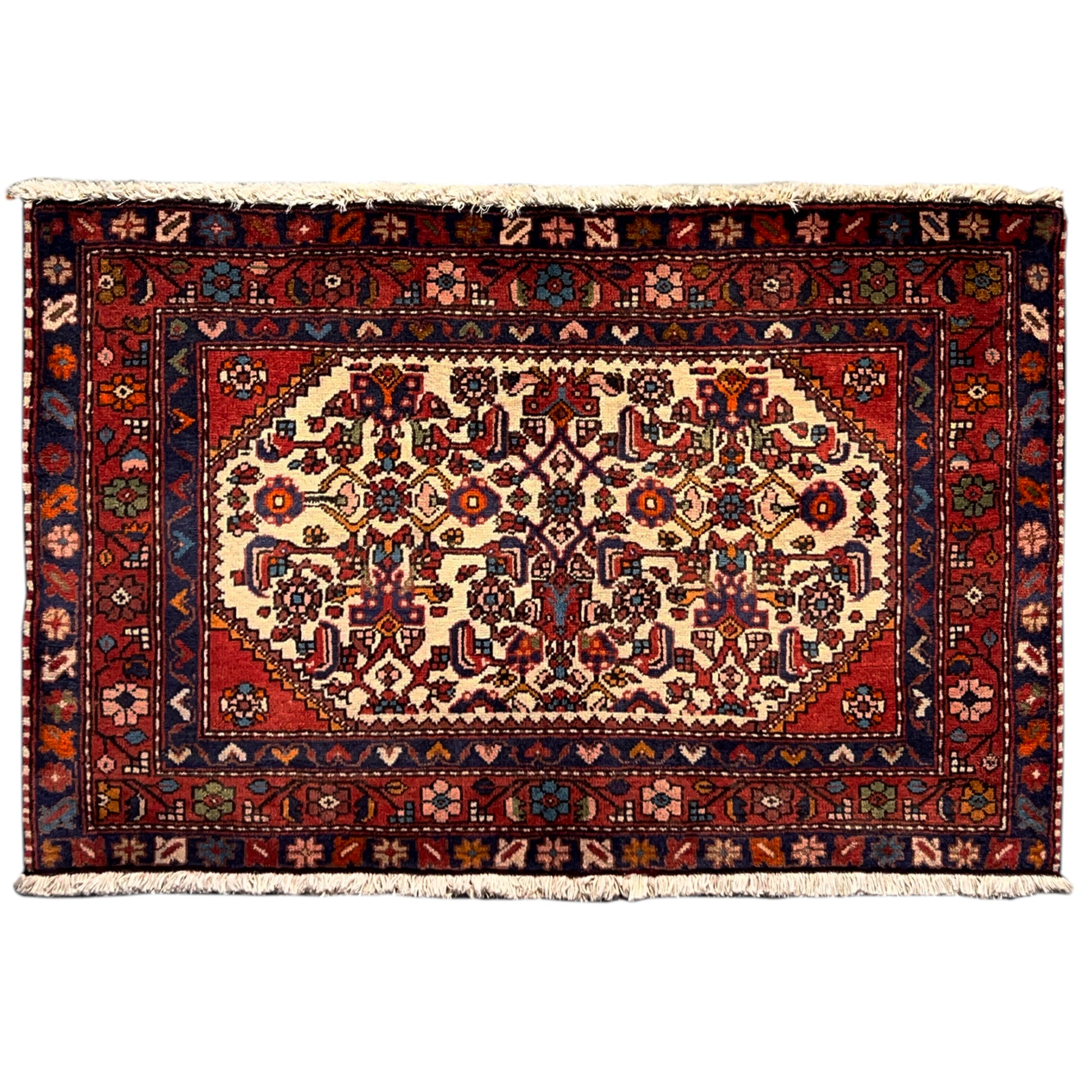  Poshti Teppich, Rot, 109x66cm - Premium Poshti Teppich from German Carpet Shop - Just €199! Shop now at German Carpet Shop