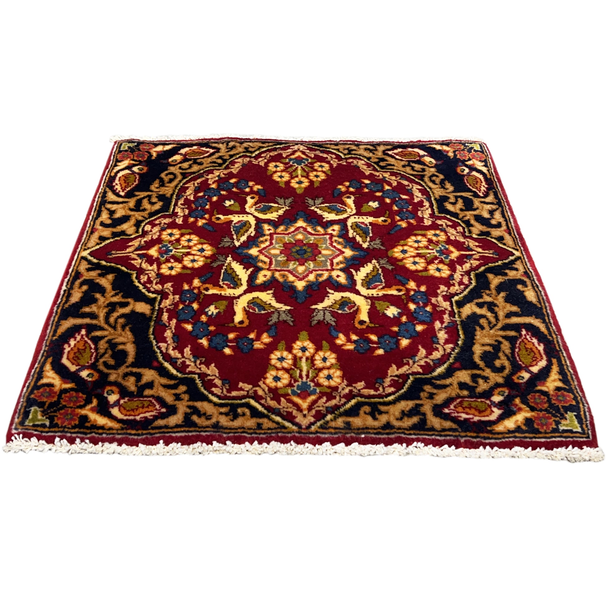  Poshti Teppich, Rot, 66x64 cm - Premium Poshti Teppich from German Carpet Shop - Just €190! Shop now at German Carpet Shop