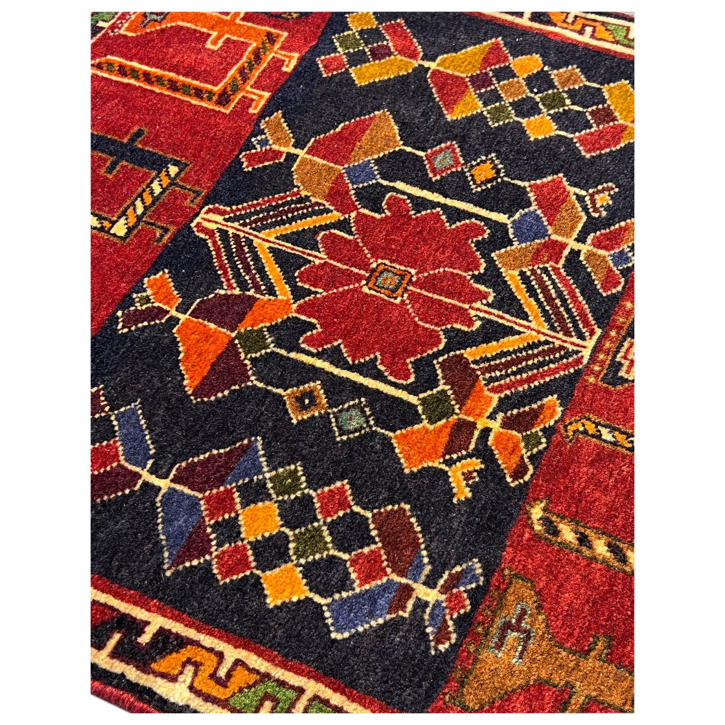  Poshti Teppich, Rot, 51x50 cm - Premium Poshti Teppich from German Carpet Shop - Just €140! Shop now at German Carpet Shop