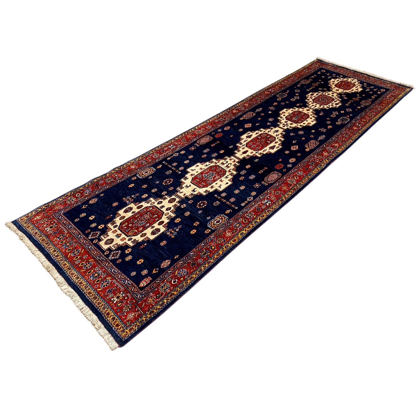 Qashqai Exklusiv Läufer Teppich 337x102 cm - German Carpet Shop