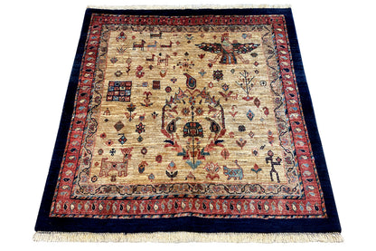 Qashqai Exklusiv 204023 - (100x100cm) - German Carpet Shop