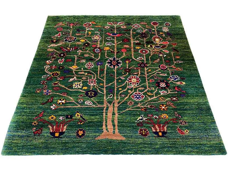  Qashqai Exklusiv (98x98 cm) - Premium Teppich from German Carpet Shop - Just €900! Shop now at German Carpet Shop