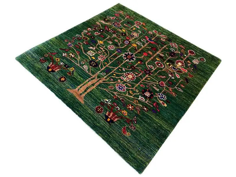  Qashqai Exklusiv (98x98 cm) - Premium Teppich from German Carpet Shop - Just €900! Shop now at German Carpet Shop