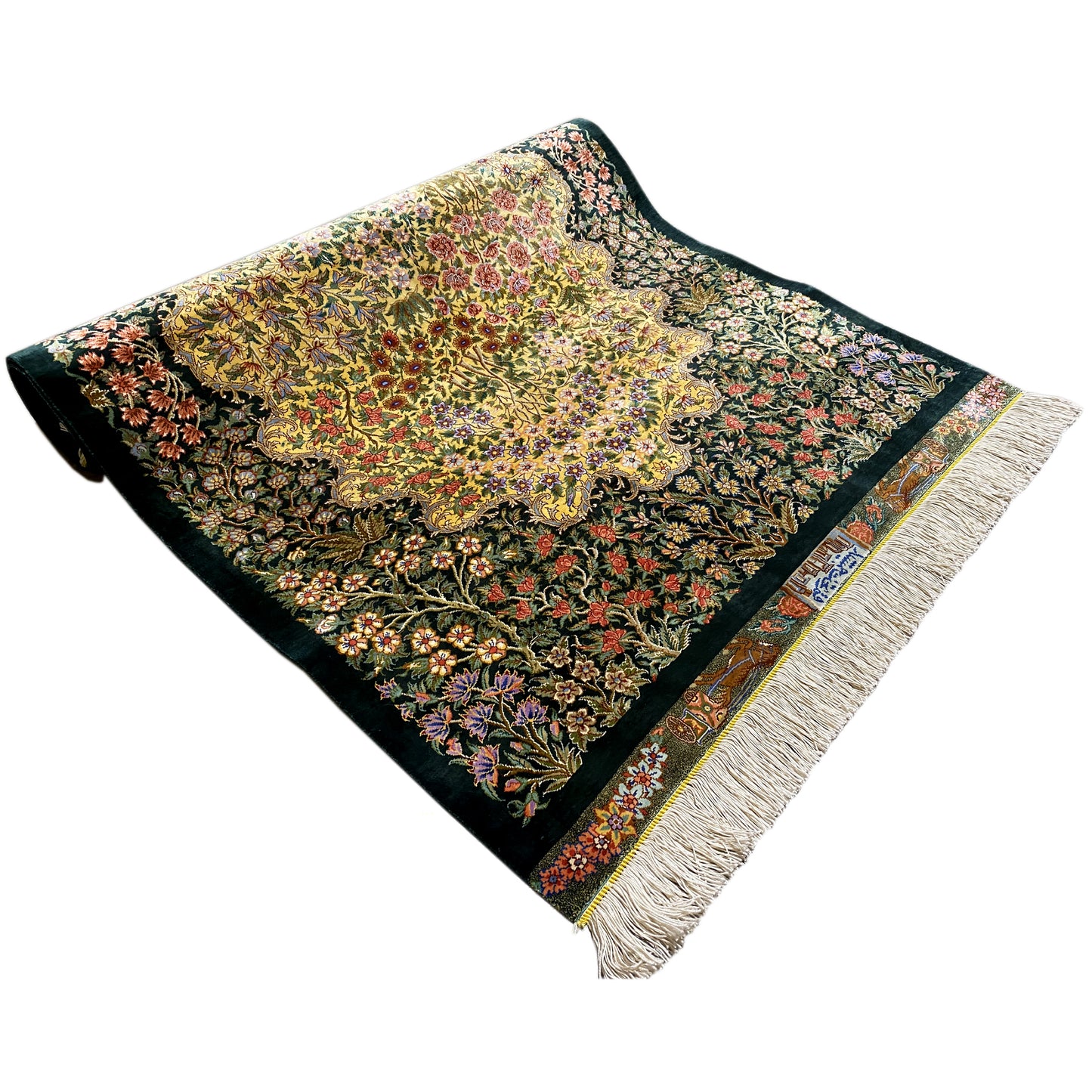 Ghom Seide Teppich - 900846 (123x79 cm)