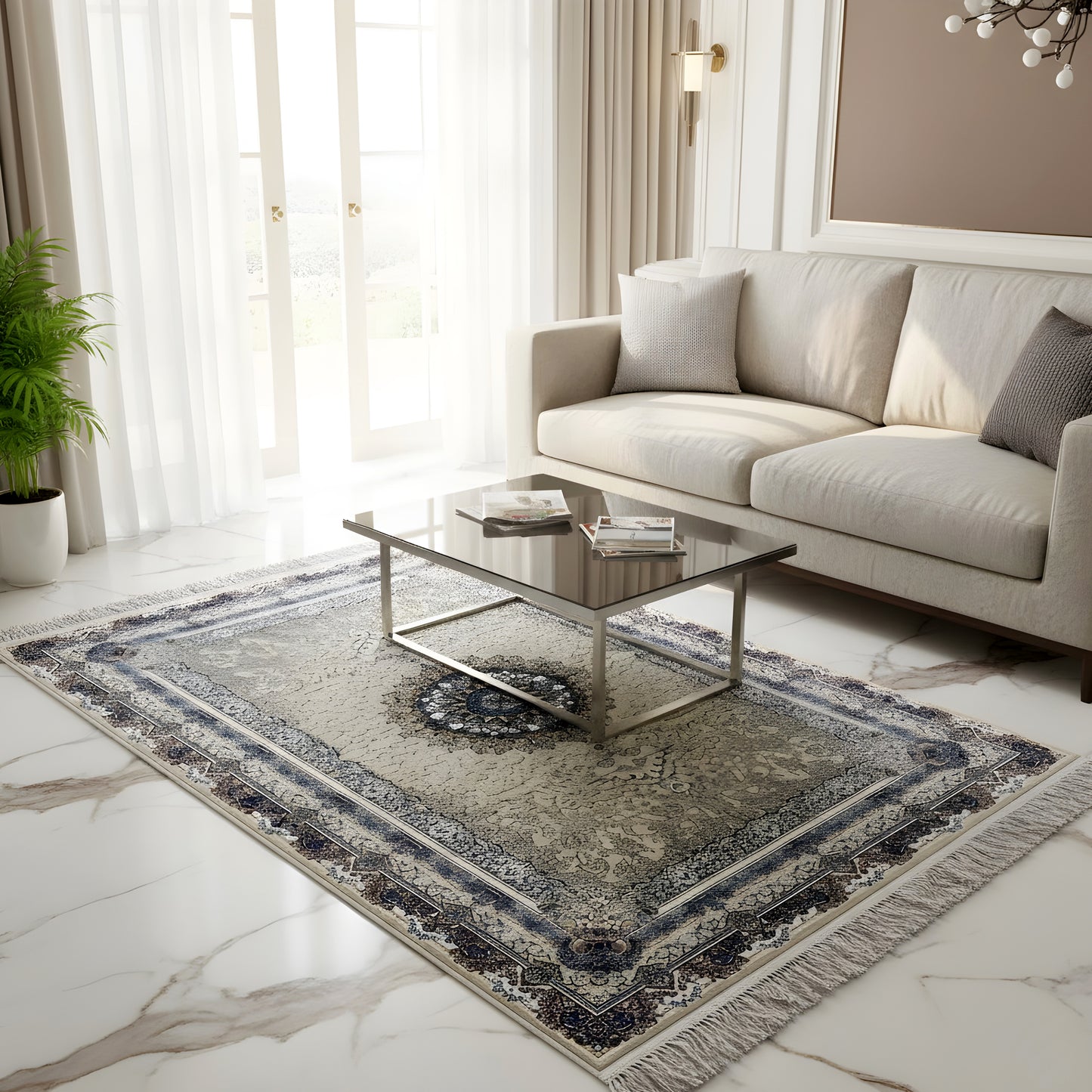 Tapis médaillon Stuttgart 160x230