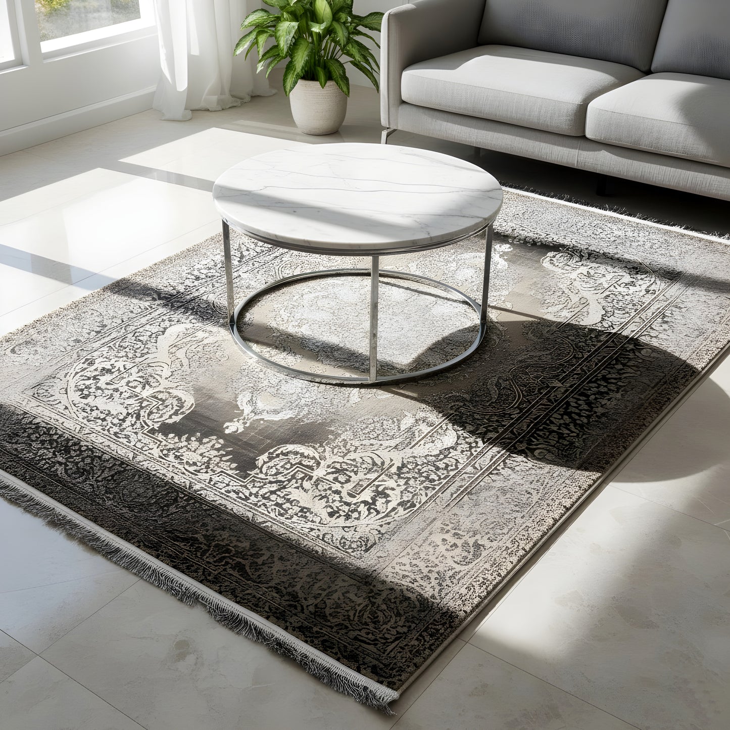 Antique Silver Medallion 170x240cm