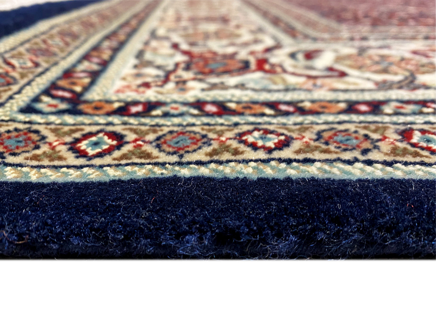 Dunkelroter Bidjar Teppich für Wohnzimmer, handgeknüpft und strapazierfähig