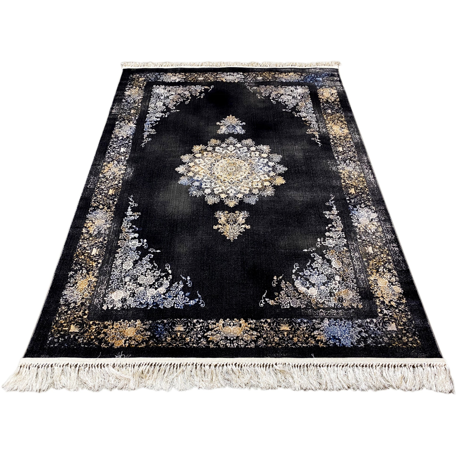 Maschinengewebter Teppich Grau 160x230 strapazierfähig pflegeleicht für Familien.	