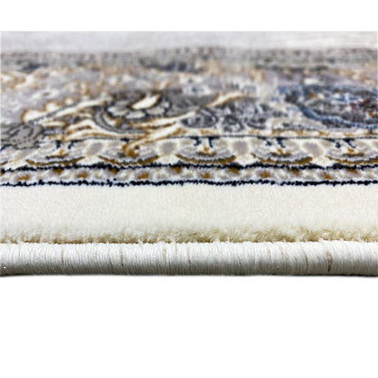 Eleganter Teppich Polypropylen Medaillon-Design Kurzflor