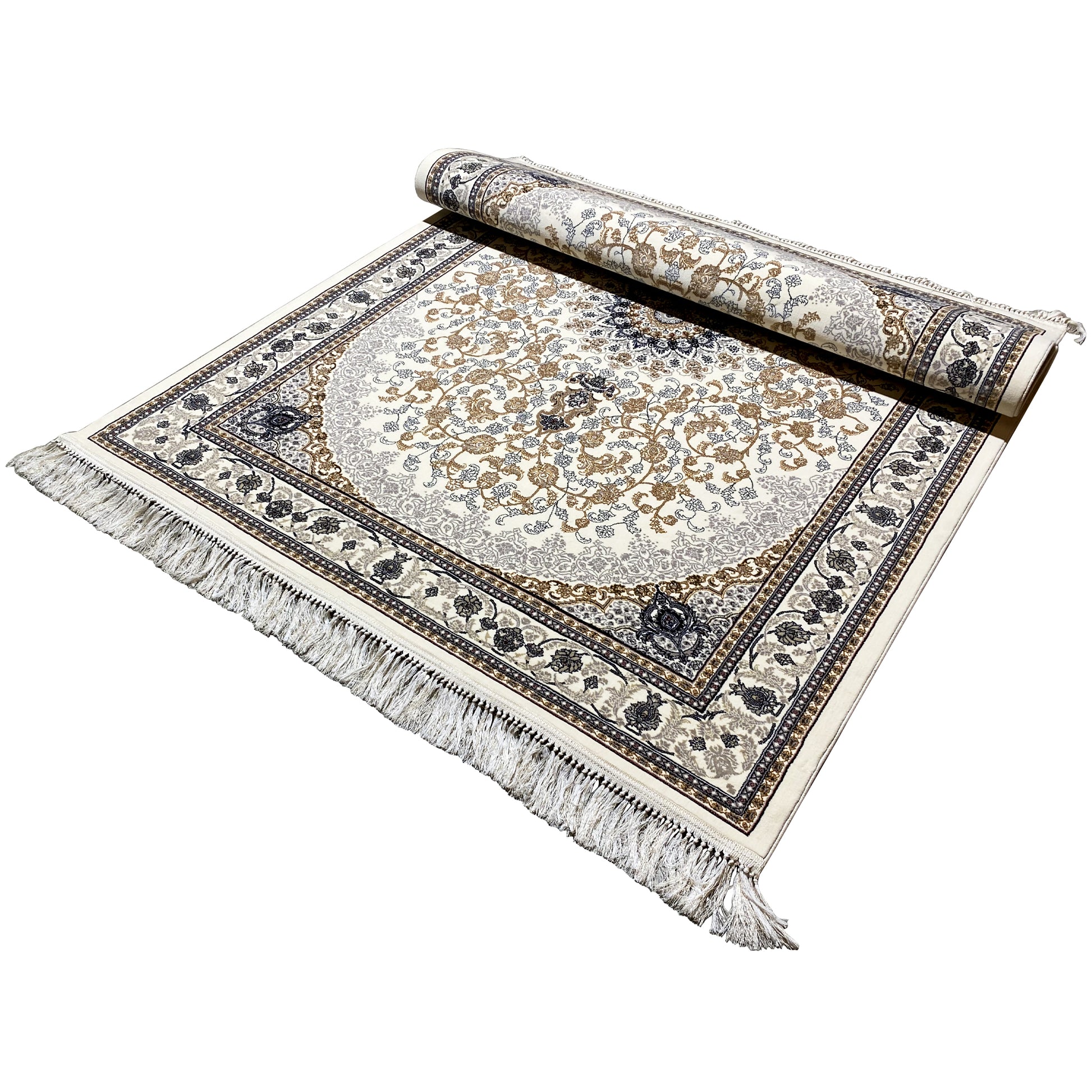 Teppich Florales Medaillon Orientalischer Stil Hell