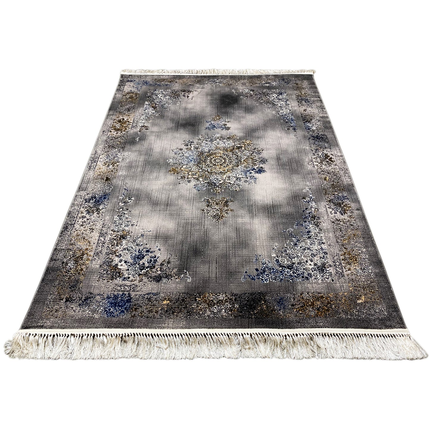 Maschinell gewebter Teppich Prag Medaillon Muster 160x230 Esszimmer

