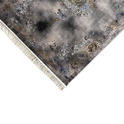 Prag Orientteppich Polypropylen Schwarz Gold 160x230 dekorativ

