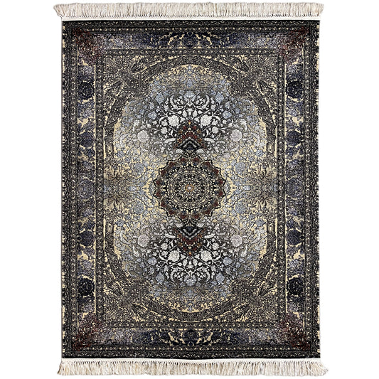 Madrid Perserteppich Polypropylen Schwarz Gold 160x230 Wohnzimmer

