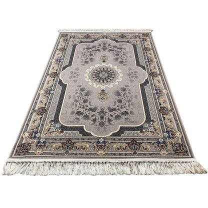 Orientalischer Teppich Polypropylen Medaillon Beige Grau 160x230

