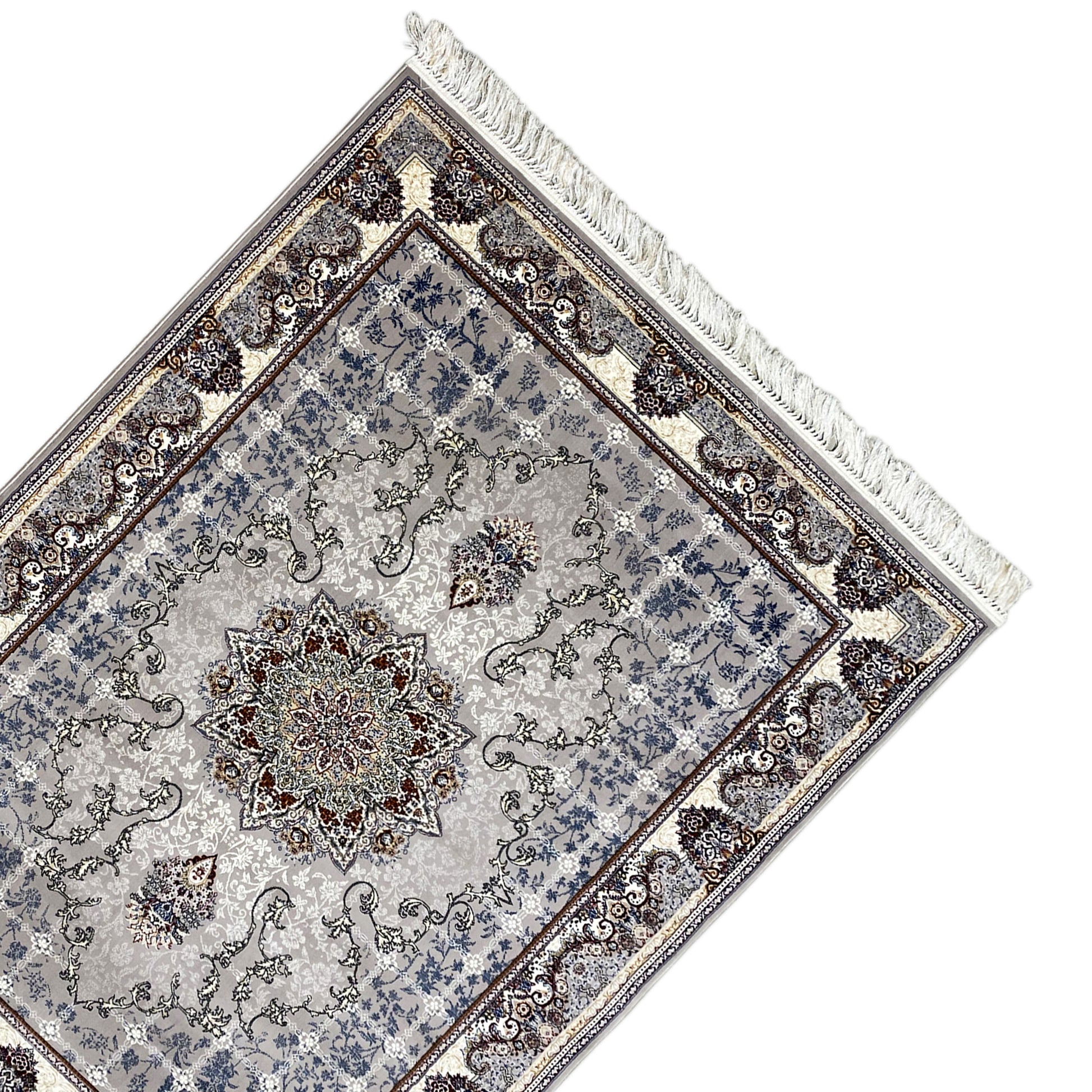 Detailansicht des Nain-Musters, floral und ornamental, aus robustem Polypropylen