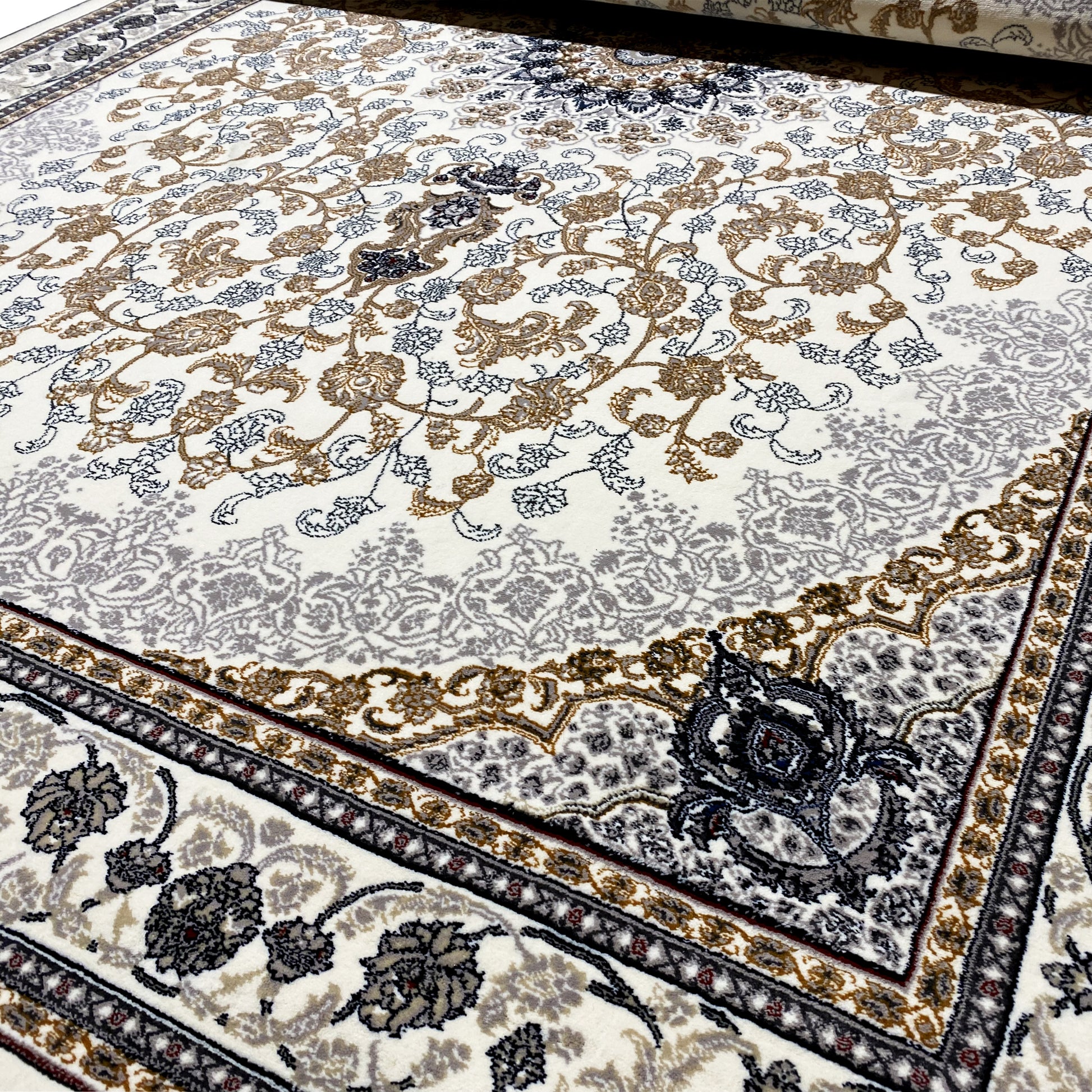 Maschineller Teppich mit zarten Blumenmustern