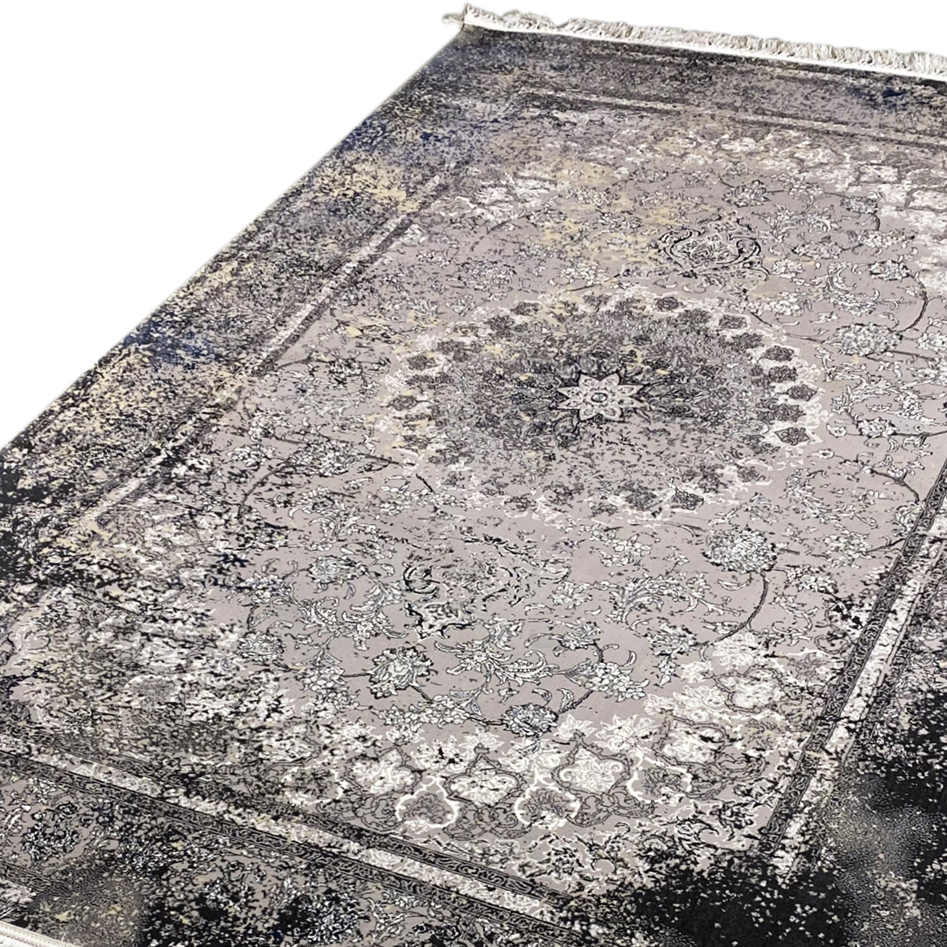 Gewebte teppich, deutscher Stil, Polypropylen, 160x230 Größe, zeitgemäßes graues Muster.