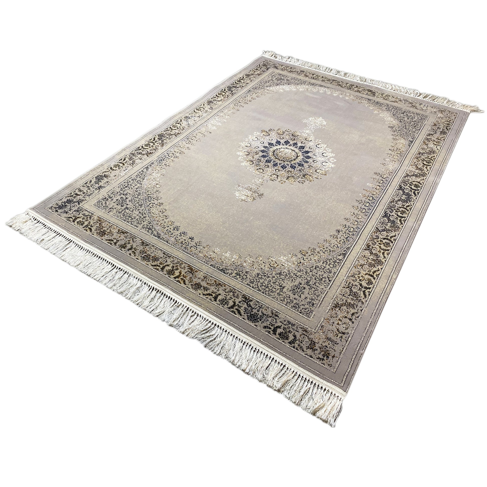 Orientalischer Teppich Woven Polypropylen klassisch Beige Dunkelblau