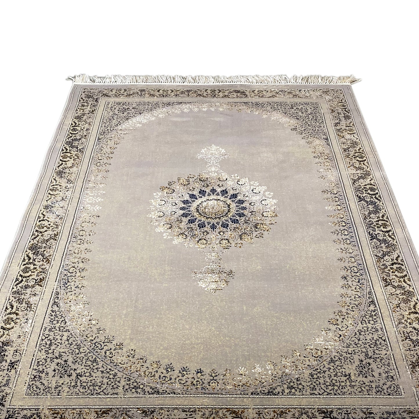 Traditioneller Woven-Teppich Polypropylen in Beige Dunkelblau