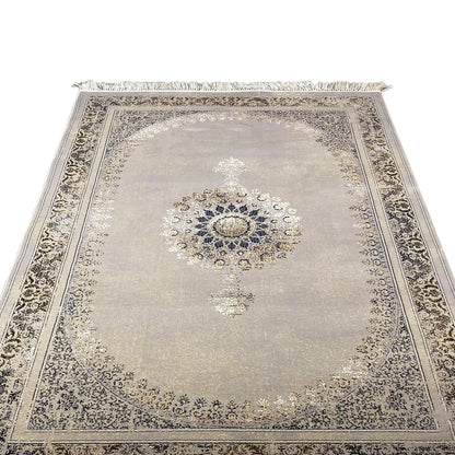 Traditioneller Woven-Teppich Polypropylen in Beige Dunkelblau