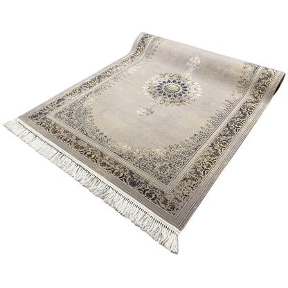 Wohnzimmerteppich Polypropylen Orient-Muster Beige Blau elegant