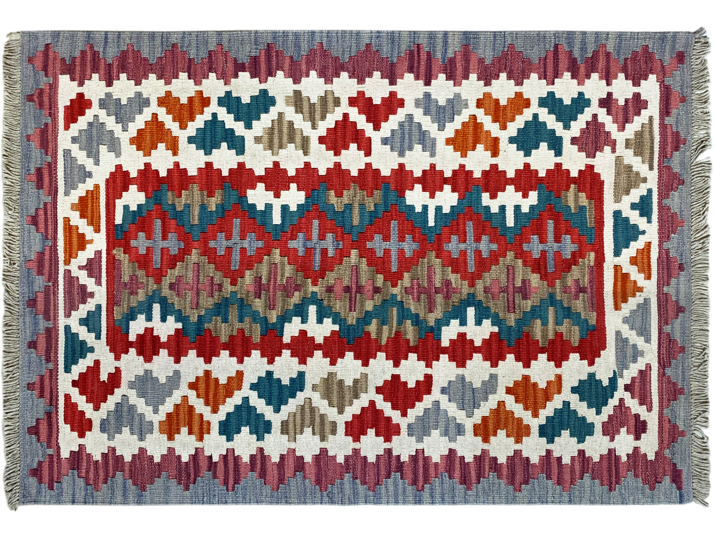 Ethno Teppich Kelim Qashqai 150x101 cm handgewebt