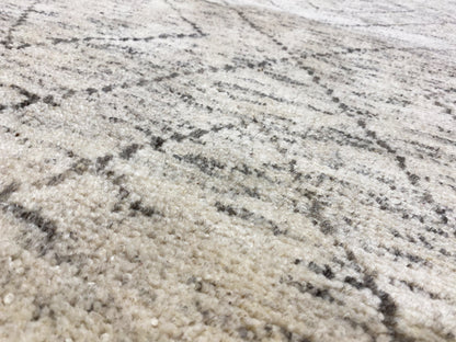 Strukturierter Wollteppich im Berber Stil in Grau und Creme