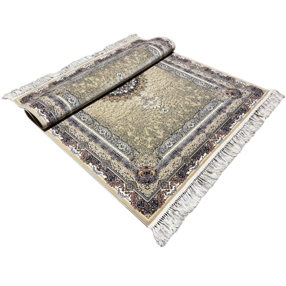 Beiger Webteppich 160x230 cm orientalisch gemustert mit Quasten Stuttgart