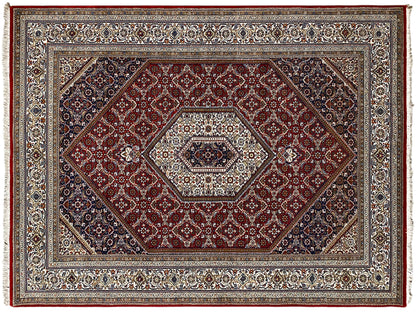 Premium Bidjar Wollteppich rot-creme, 243x171 cm für stilvolle Wohnräume